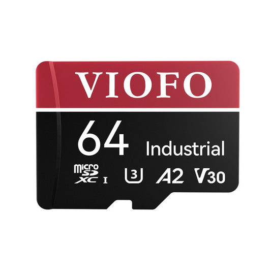 VIOFO 64GB Industrial Grade microSD Card, U3 A2 V30 High Speed Memory Card with Adapter, Support Ultra HD 4K Video Recording