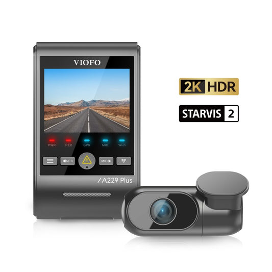 VIOFO A229 Plus 2CH 2K+2K HDR Dash Cam with Sony STARVIS 2 Sensor