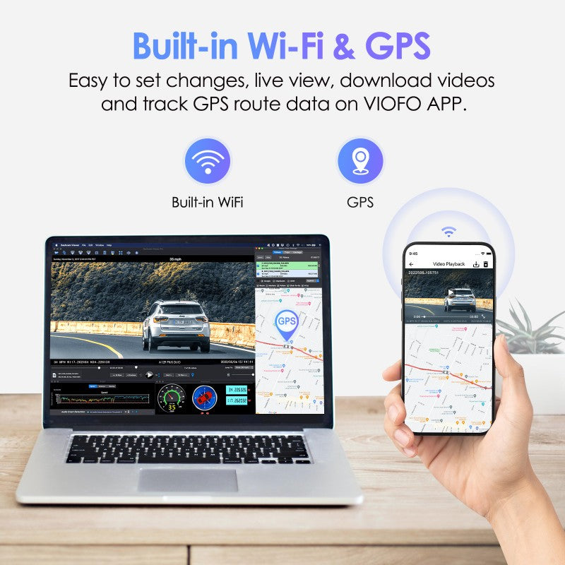 VIOFO A129 Plus 2CH 2K+1080P Dash Cam